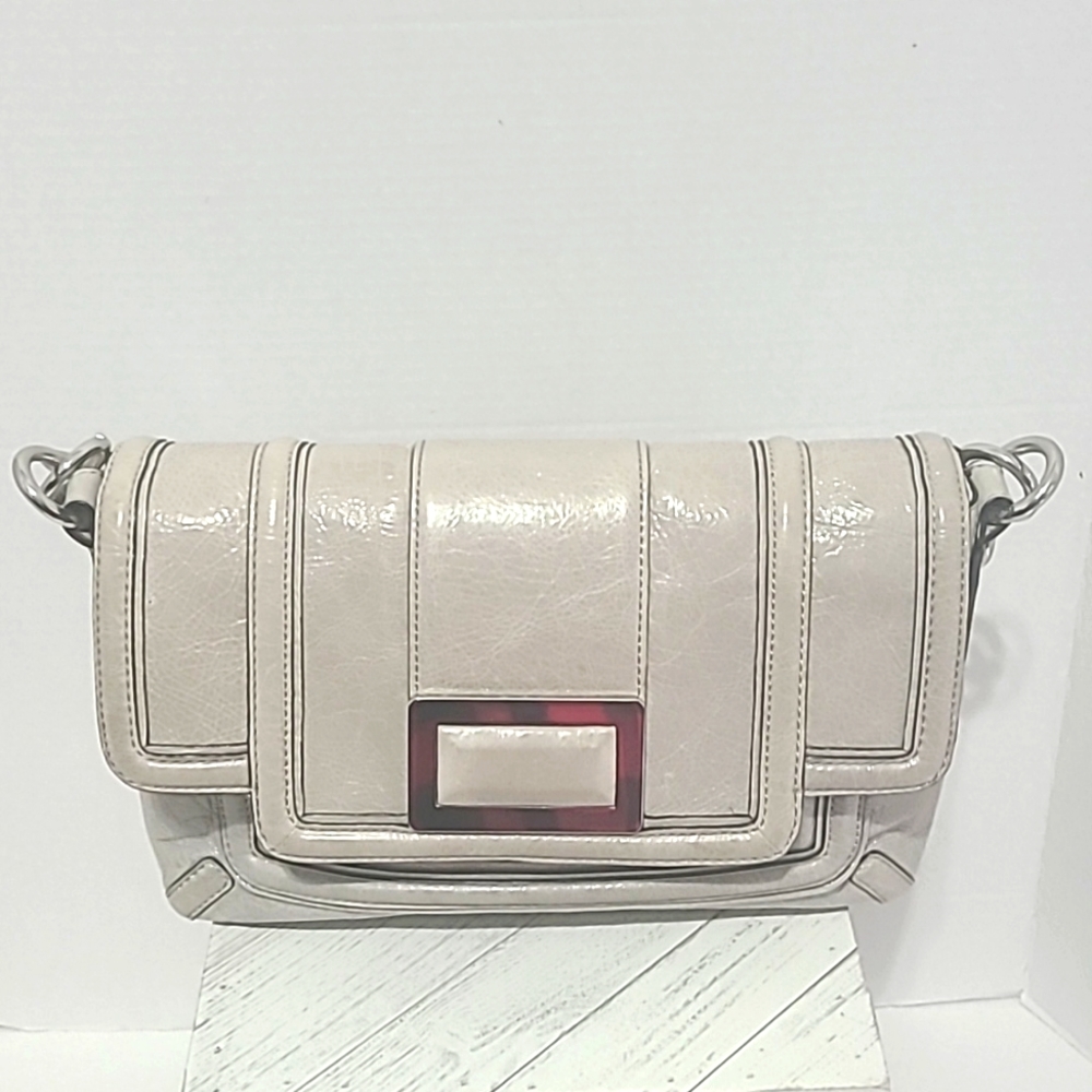 Vintage Banana Republic leather purse with Silver Hardware Clean!